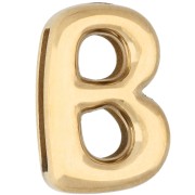Lettere - Farfalline per lettere 14x9 mm - B - per nastro da 10 mm - Acciaio inossidabile 304 Dorato x1 Farfalline per lettere 14x9 mm - B - per nastro da 10 mm - Acciaio inossidabile 304 Dorato x1
