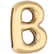 Farfalline per lettere 14x9 mm - B - per nastro da 10 mm - Acciaio inossidabile 304 Dorato x1