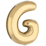 Farfalline per lettere 14x10 mm - G - per nastro da 10 mm - Acciaio inossidabile 304 Dorato x1