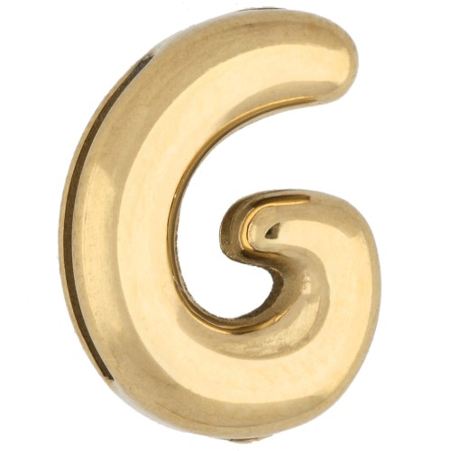 Farfalline per lettere 14x10 mm - G - per nastro da 10 mm - Acciaio inossidabile 304 Dorato x1