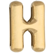 Farfalline per lettere 14x9,5 mm - H - per nastro da 10 mm - Acciaio inossidabile 304 Dorato x1