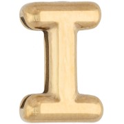 Lettere - Farfalline per lettere 14x9,5 mm - I - per nastro da 10 mm - Acciaio inossidabile 304 Dorato x1 Farfalline per lettere 14x9,5 mm - I - per nastro da 10 mm - Acciaio inossidabile 304 Dorato x1