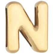 Farfalline per lettere 14x11 mm - N - per nastro da 10 mm - Acciaio inossidabile 304 Dorato x1