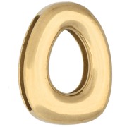 Lettere - Farfalline per lettere 14x10 mm - O - per nastro da 10 mm - Acciaio inossidabile 304 Dorato x1 Farfalline per lettere 14x10 mm - O - per nastro da 10 mm - Acciaio inossidabile 304 Dorato x1