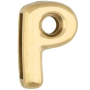 Farfalline per lettere 14x9 mm - P - per nastro da 10 mm - Acciaio inossidabile 304 Dorato x1