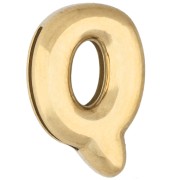 Lettere - Farfalline per lettere 15x10 mm - Q - per nastro da 10 mm - Acciaio inossidabile 304 Dorato x1 Farfalline per lettere 15x10 mm - Q - per nastro da 10 mm - Acciaio inossidabile 304 Dorato x1