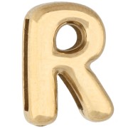 Farfalline per lettere 14x10 mm - R - per nastro da 10 mm - Acciaio inossidabile 304 Dorato x1