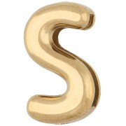 Lettere - Farfalline per lettere 14x8 mm - S - per nastro da 10 mm - Acciaio inossidabile 304 Dorato x1 Farfalline per lettere 14x8 mm - S - per nastro da 10 mm - Acciaio inossidabile 304 Dorato x1