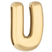 Farfalline per lettere 14x11 mm - U - per nastro da 10 mm - Acciaio inossidabile 304 Dorato x1