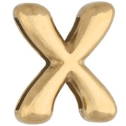 Lettere - Farfalline per lettere 14x12 mm - X - per nastro da 10 mm - Acciaio inossidabile 304 Dorato x1 Farfalline per lettere 14x12 mm - X - per nastro da 10 mm - Acciaio inossidabile 304 Dorato x1