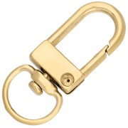 Chiusura a moschettone per portachiavi 31x13 mm - Acciaio inossidabile 304 Dorato x1