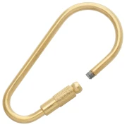 Chiusura a moschettone da avvitare 56x27 mm - Acciaio inossidabile 304 Dorato x1