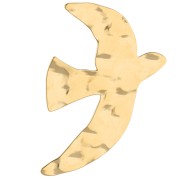 Spilla a forma di uccello martellato 51x36 mm - Acciaio inossidabile 304 Dorato x1|raw }}