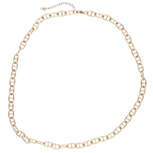 Collana a maglia Marine 6,4 mm - Acciaio inossidabile 304 Dorato x 46 cm