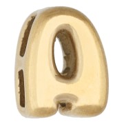 Farfallina a forma di lettera 7x5 mm per cordoncino da 1,6 mm - A - Acciaio inossidabile 304 Dorato x1