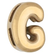 Farfalline a lettera 7,5x5 mm per cordoncino da 1,6 mm - G - Acciaio inossidabile 304 Dorato