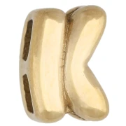 Farfalline a forma di lettera 7x5 mm per cordoncino da 1,6 mm - K - Acciaio inossidabile 304 Dorato x1