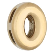 Farfalline a forma di lettera 8x6 mm per cordino da 1,4 mm - O - Acciaio inossidabile 304 Dorato x1