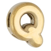 Farfallina a forma di lettera 8x6 mm per cordoncino da 1,6 mm - Q - Acciaio inossidabile 304 Dorato x1