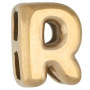 R - Farfallina a lettera 7x5 mm per cordoncino da 1 mm - R - Acciaio inossidabile 304 Dorato x1 Farfallina a lettera 7x5 mm per cordoncino da 1 mm - R - Acciaio inossidabile 304 Dorato x1