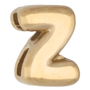 Farfalline a forma di lettera 7x5 mm per cordoncino da 1,6 mm - Z - Acciaio inossidabile 304 Dorato x1