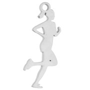 Ciondolo con motivazione di corsa 14,75 x 5,5 mm per gioielli dedicati alla corsa - Acciaio inossidabile 316 x1