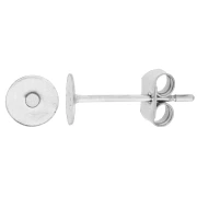 Orecchini a bottone a disco da 5 mm - Acciaio inossidabile 303L x2