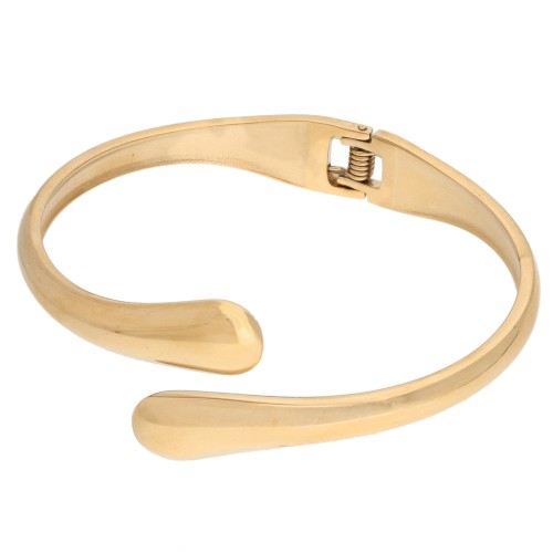 Bracciale rigido articolato a forma di goccia - 22x210 mm - Acciaio inossidabile 304 Dorato x1