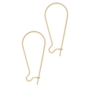 Orecchini a cerchio da 38 mm - Acciaio inossidabile 304 Dorato x2