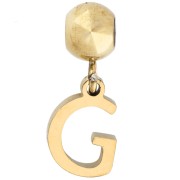 G - Perla di arresto da 5 mm con ciondolo a forma di lettera G - Acciaio inossidabile 304 Dorato x1 Perla di arresto da 5 mm con ciondolo a forma di lettera G - Acciaio inossidabile 304 Dorato x1