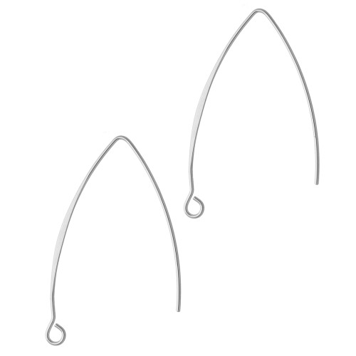 Orecchini a gancio da decorare 43 mm - Acciaio inossidabile 304 x2