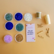 I miei gioielli fai da te - Kit per braccialetto Miyuki da realizzare con il telaio, con perline bugle - Blu