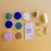 I miei gioielli fai da te - Kit per braccialetto Miyuki da realizzare con il telaio, con perline bugle - Blu