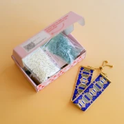 I miei gioielli fai da te - Kit per braccialetto Miyuki da realizzare con il telaio, con perline bugle - Blu