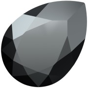 Cabochon Swarovski 4320 6x4 mm - Jet Hematite x1