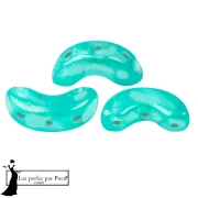 Perla in vetro Arcos® di Puca® 5x10 mm - Mishmash Emerald x10 g