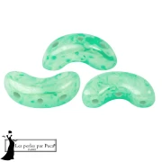 Perla in vetro Arcos® di Puca® 5x10 mm - Mishmash Green x10 g