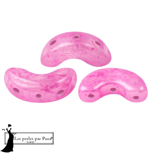 Perla in vetro Arcos® di Puca® 5x10 mm - Mishmash Rosa x10 g
