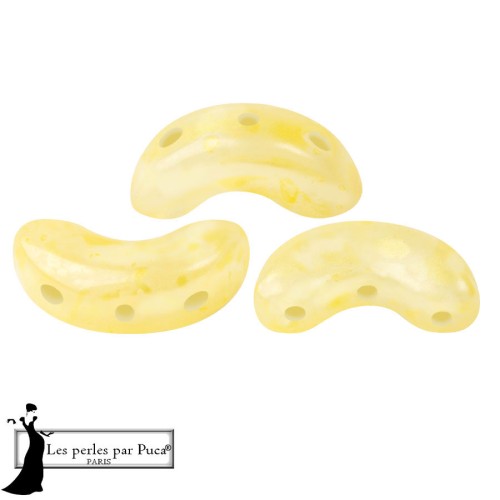 Perla in vetro Arcos® di Puca® 5x10 mm - Mishmash Yellow x10 g