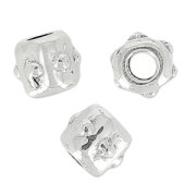 Tubi in metallo mm. 3.4x3.4 Placcatura Argento Antico x10|raw }}