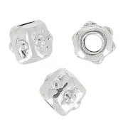 Tubi in metallo mm. 3.4x3.4 Placcatura Argento Antico x10
