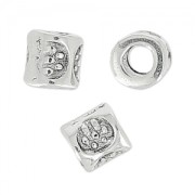 Tubi in metallo mm. 3.2x3.2 Placcatura Argento Antico x10|raw }}