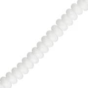 Perla a disco - Heishi in vetro 6x3 mm - Bianco x 38 cm