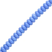 Perla a disco - Heishi in vetro 6x3 mm - Blu x38 cm