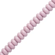 Perla a disco - Heishi in vetro 6x3 mm - Lilla x 38 cm