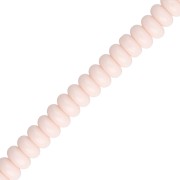 Perla a disco - Heishi in vetro 6x3 mm - Colore nude, lunghezza 38 cm