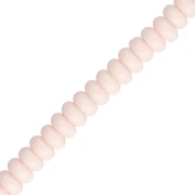 Perla a disco - Heishi in vetro 6x3 mm - Colore nude, lunghezza 38 cm