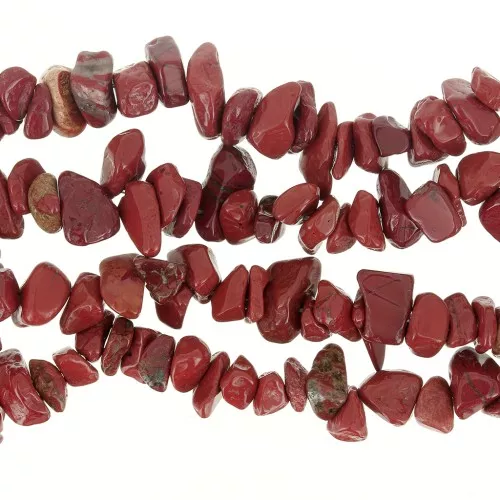 Perle di chips 8 - 11 mm - Diaspro Rosso x80 cm