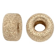 Perla a disco diamantata - Disco piatto - 5x3 mm - Gold filled (oro laminato) x1