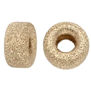Perla a disco diamantata - Disco piatto - 5x3 mm - Gold filled (oro laminato) x1